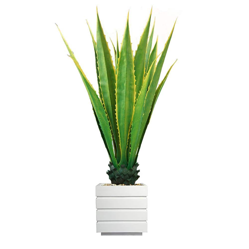 VINTAGE HOME 54 in. Agave, Indoor/outdoor in Fiberstone Planter VHX147211 The Home Depot