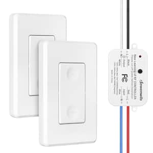 125-Volt Wireless Remote Control Light Switch and Receiver Kit for Ceiling Lights, Fans, Lamps, 100 ft. RF Range