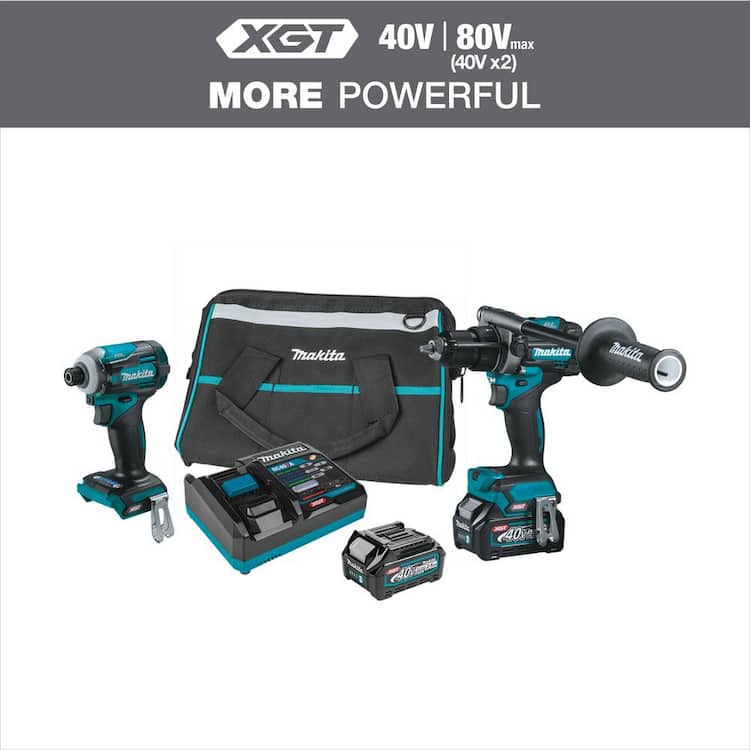 Makita 40V Max XGT Brushless Cordless 2-Pc. Combo Kit (Hammer Driver-Drill/Impact Driver) 2.5Ah