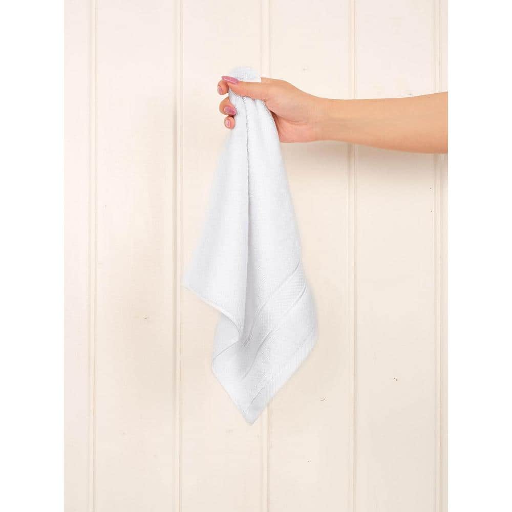 White Turkish Cotton Luxury Washcloth Set