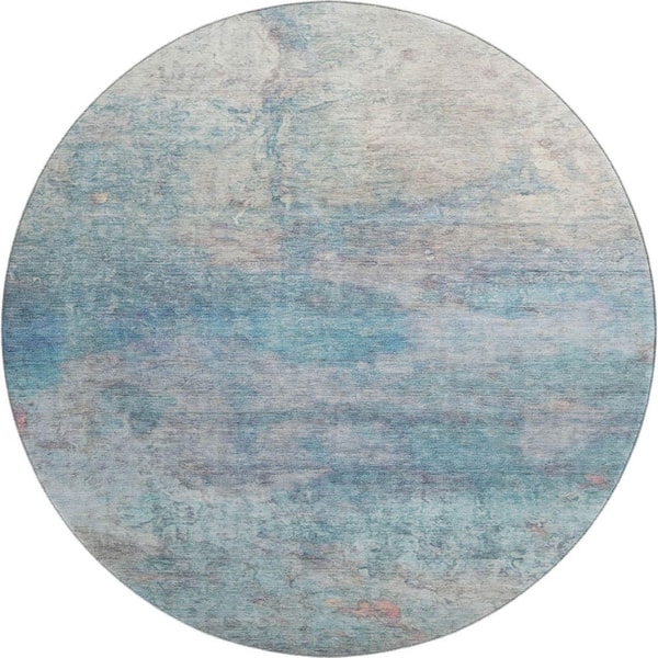 Best Machine Washable Rugs Round Addison Rugs Mayfield Premium Machine Washable Abstract AMF2100 Aqua 8 ...