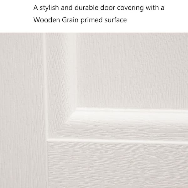 36 in. x 80 in. 9 Lite Left-Hand Clear Glass White Fiberglass Prehung Front Door with Threshold, Hinges