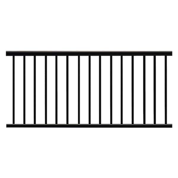 Arlington 36 in. H x 72 in. W Textured Black Aluminum Railing Kit