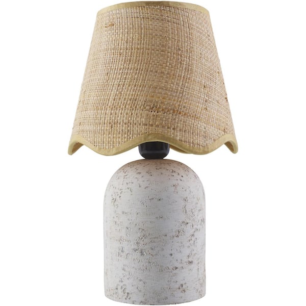 Lomba LMB-004 14 in. H x 8 in. W x 8 in. D Accent Table Lamp, Yellow