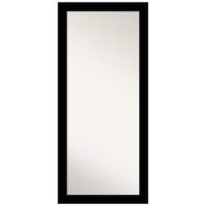 Basic Black 29.5 in. W x 65.5 in. H Non-Beveled Casual Rectangle Wood Framed Full Length Floor Leaner Mirror in Black