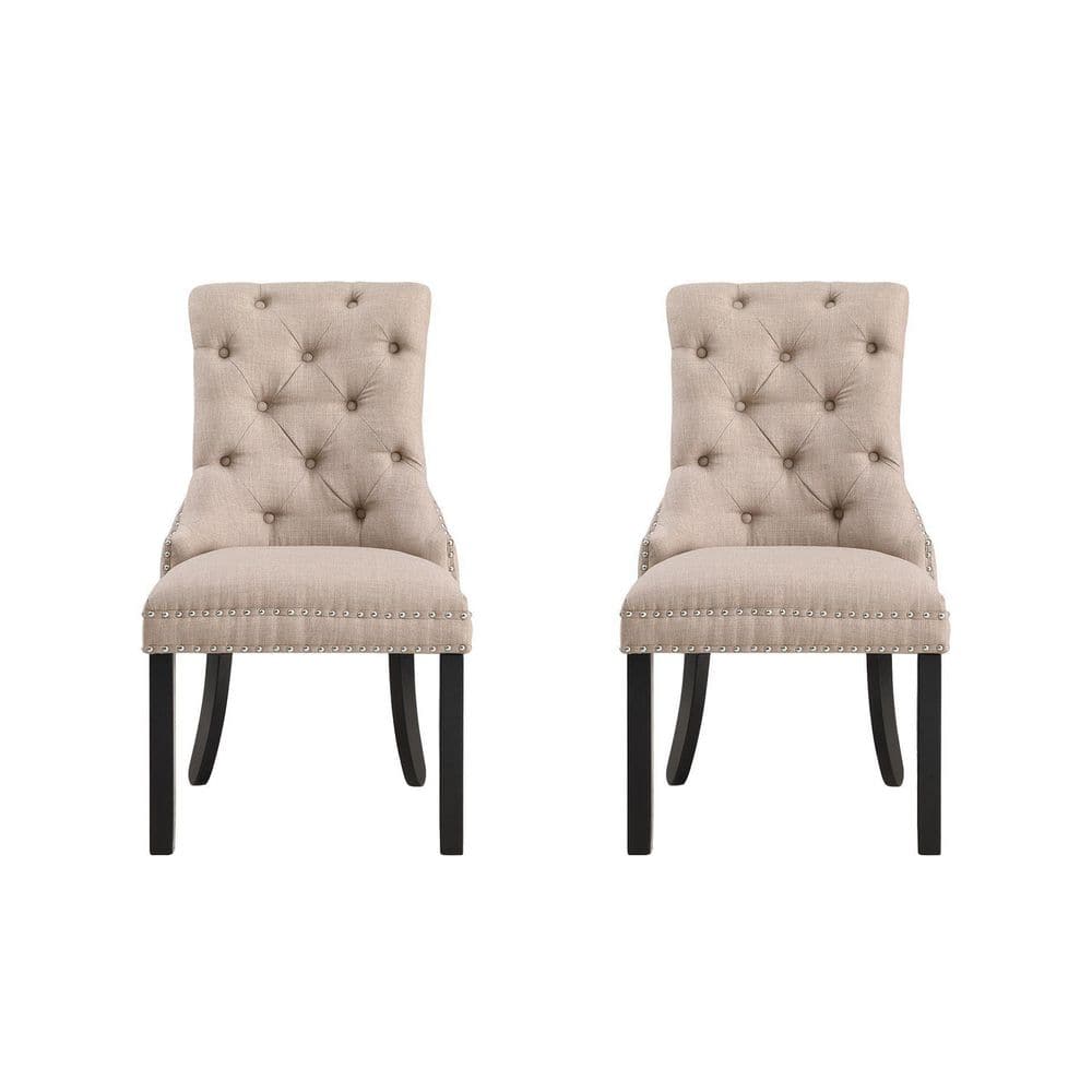 UPC 810036511056 product image for Beth Beige Tufted Dining Chair, Set of 2 | upcitemdb.com