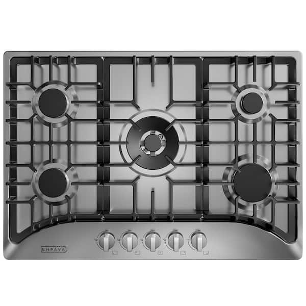 Built-in 30 in. Gas Cooktop - 5 Sealed Burners Cook Tops in Stainless Steel