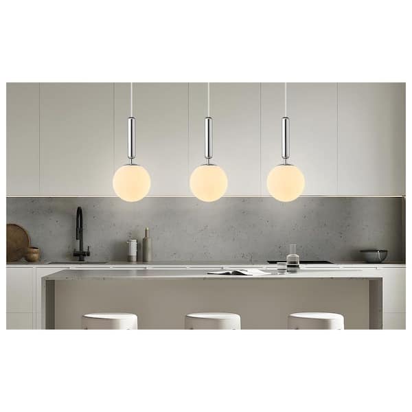 ZHLWIN Home Lighting 40W 1-Light Mid Century Chrome Retro Pendant