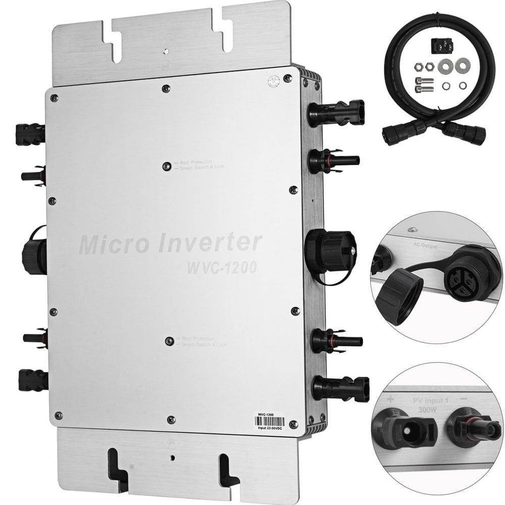 Solar Power Inverter 1200W Peak 12V Dc To 220V Ac Modified Sine Wave  Converter - Silver