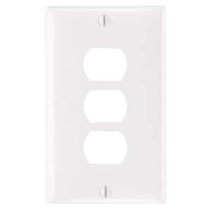 Pass & Seymour 1 Gang Despard 3 Toggle Switch Wall Plate, White