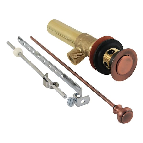 Trimscape Push Pop-Up Drain in Antique Copper with Overflow