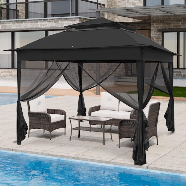 COOS BAY 11 ft. x 11 ft. Patio Portable Gazebo Pop-Up Canopy Gazebo ...