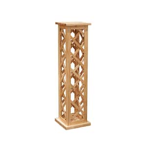 American Traditional 12-Bottle Vertical Natural Pine Solid Wood Wine Rack for Home