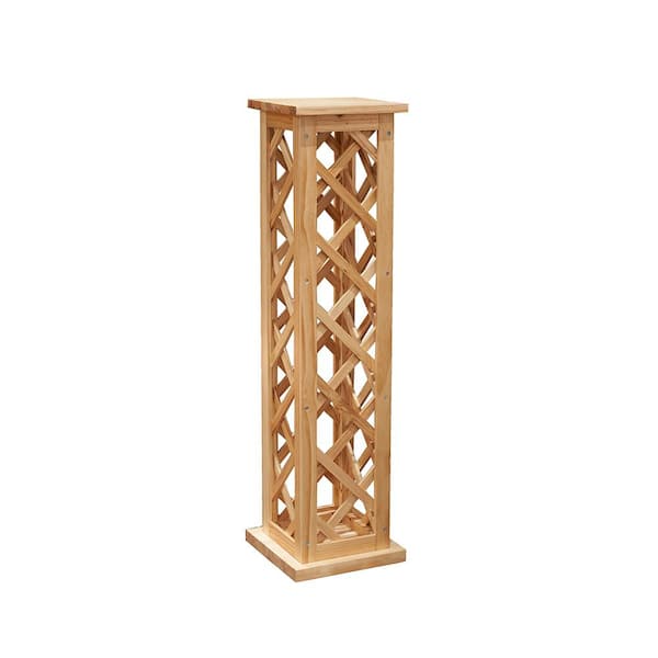 Unbranded American Traditional 12-Bottle Vertical Natural Pine Solid Wood Wine Rack for Home