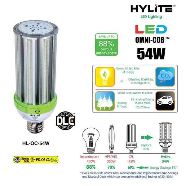 Ballast Bypass 27 Watt Daylight 3780lumens HyLite LED Lighting 27W Omni-Cob Lamp 150W HID Equal 5000K