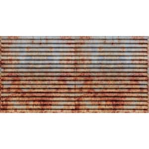 Ridged Metal 2 ft. x 4 ft. PVC Lay-in Ceiling Tile in Old Tin Roof (80 sq. ft./case)