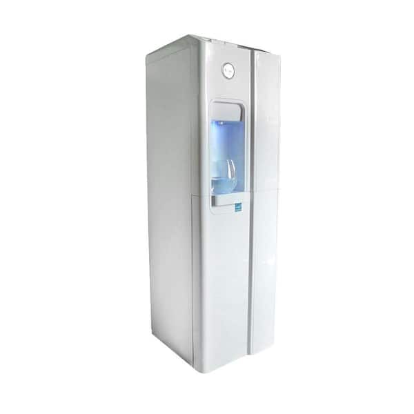 Drinkpod USA Standup Bottleless Water Cooler in Ice White with Sediment, Pre Carbon, UF and Post Carbon Filters