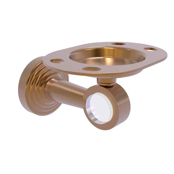 Allied Brass Pacific Beach Tumbler and Toothbrush Holder in Brushed Bronze