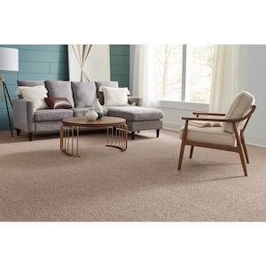 Huntcliff II Tiki Hut Beige 39 oz. Triexta Texture Installed Carpet