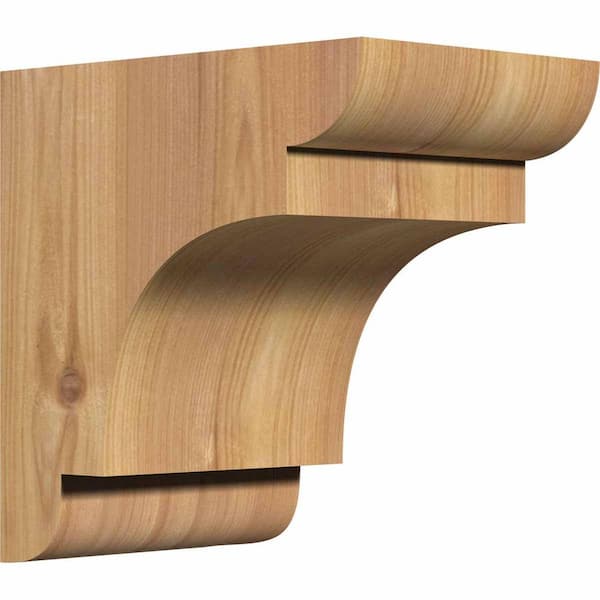 Ekena Millwork 5-1/2 in. x 8 in. x 8 in. Western Red Cedar New Brighton Smooth Corbel
