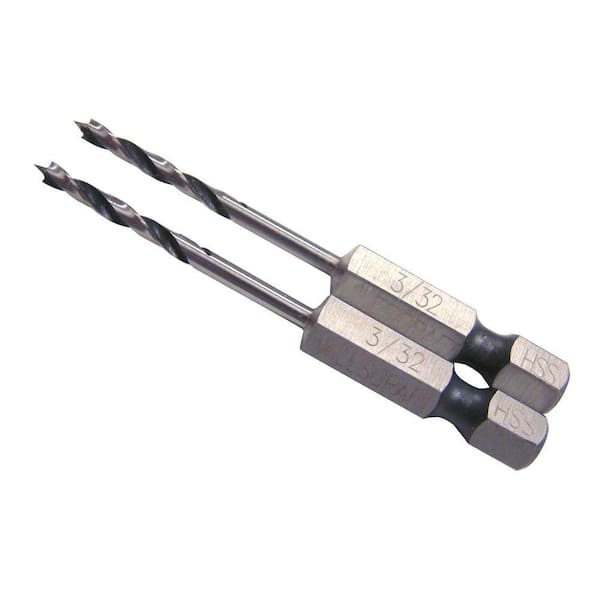 Milescraft 3/32 in. Wood Stubby Bit (2-Piece)