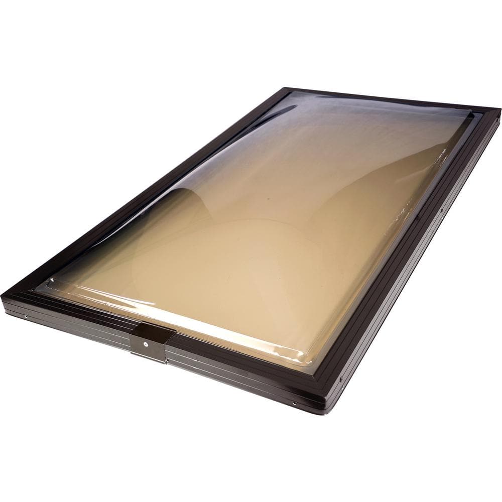 SUN-TEK 22-1/2 in. x 46-1/2 in. Fixed Curb Mount Polycarbonate Skylight  with Aluminum Frame CMA.2246.B-C.B - The Home Depot