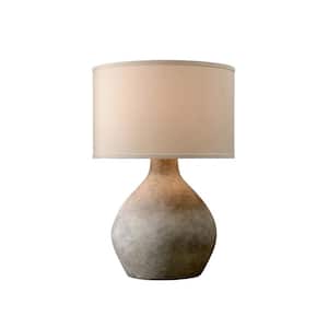 Zen 27 in. Lava Table Lamp with Off-White Linen Shade