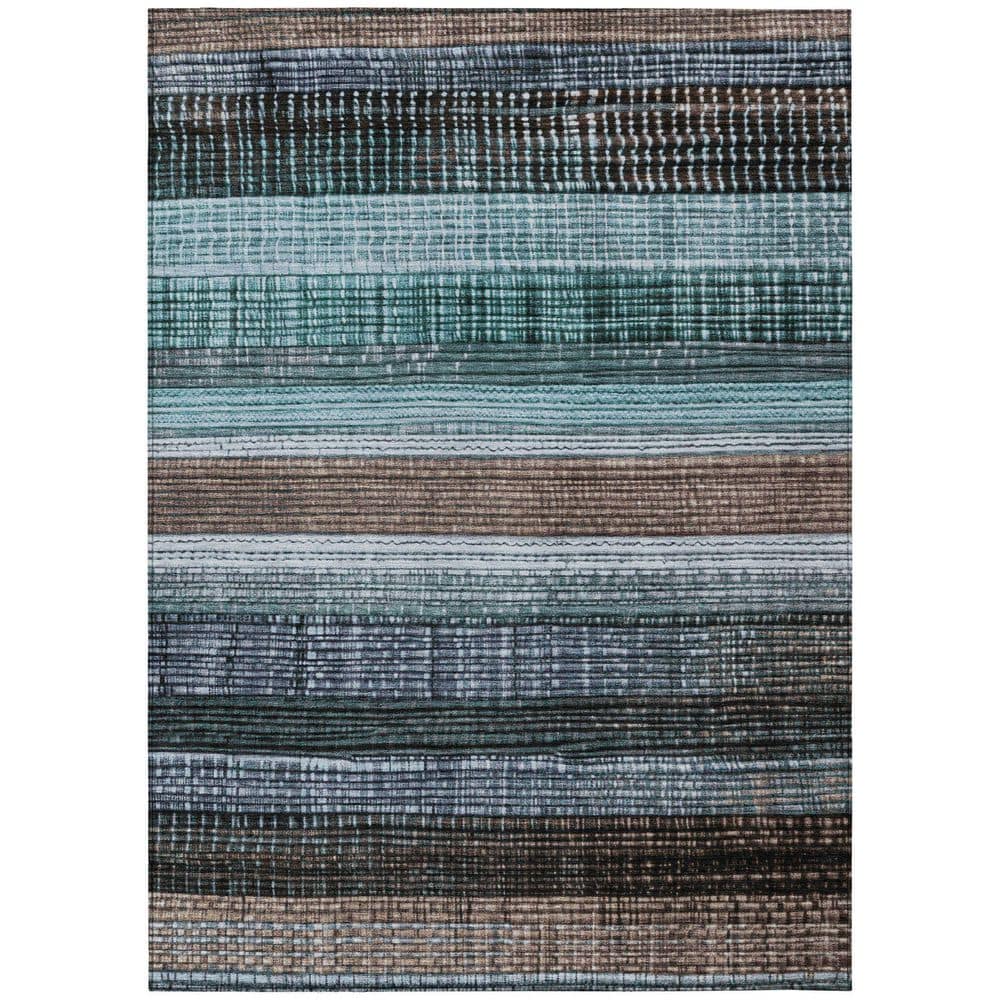Chantille Machine Washable Indoor/Outdoor Abstract ACN1873 Teal 3 ft. x 5 ft. Accent Rug price history on PriceWatchPro