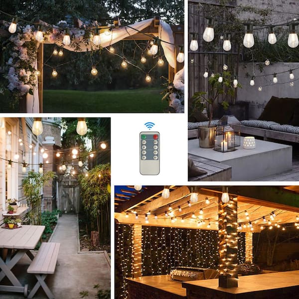 Brightech Ambience Pro LED String Lights - 26 Ft Commercial Grade Patio  Lights Outdoor Waterproof - Globe Porch String Lights for Outside, Backyard  