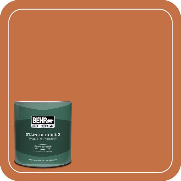 BEHR ULTRA 1 qt. #M220-7A Fall Foliage Extra Durable Semi-Gloss Enamel Interior Paint & Primer