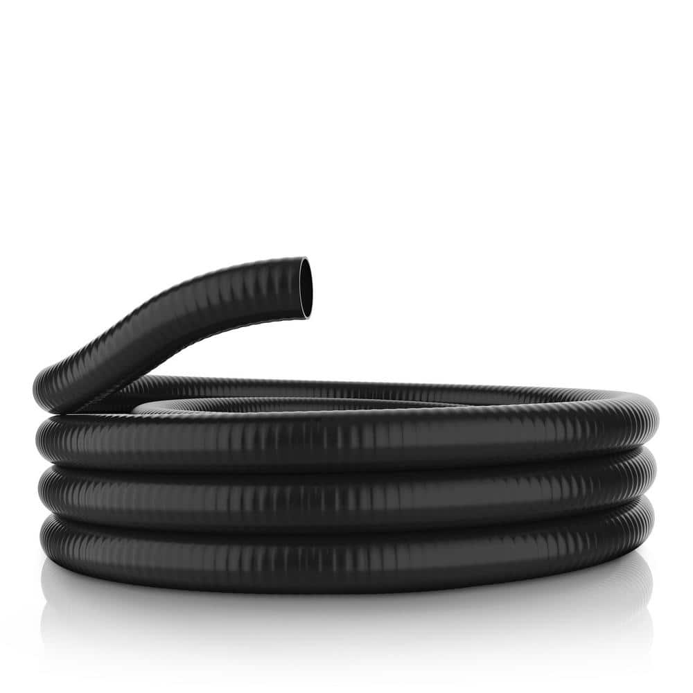 HydroMaxx Black Flexible PVC Pipe for Koi Ponds 1 1/4 Dia. x 100 ft Irrigation and Water Gardens 