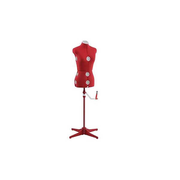 Singer Adjustable Small/Medium Dress Form Red DF150SMRD - The Home Depot