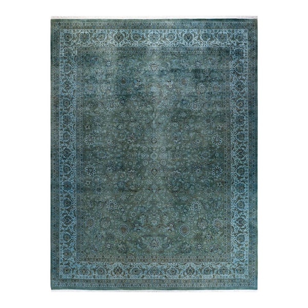 Overdyed Gray 9 ft. 2 in. x 11 ft. 1 Wool Indoor Area Rug