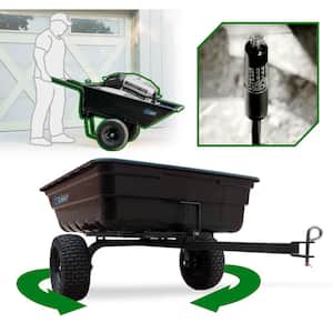 Green Thumb 12 cu. ft. Lift-Assist and Swivel Dump Cart w 4PLY Run-Flat Tires