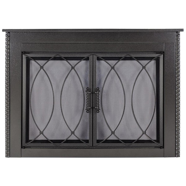 Pleasant Hearth Amhearst Large Glass Fireplace Doors