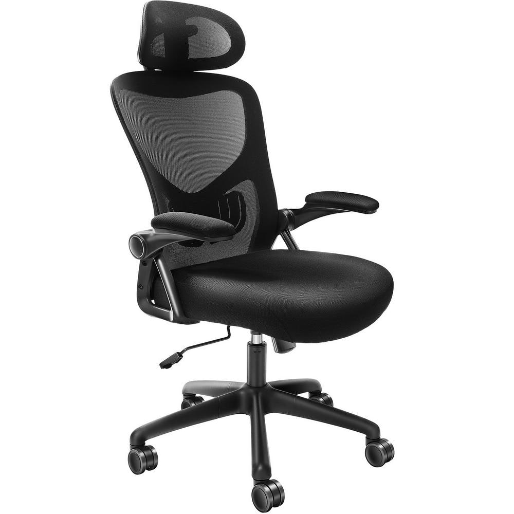 VEVOR Office Chair with Adjustable Lumbar Support, High Back Desk Chair ...