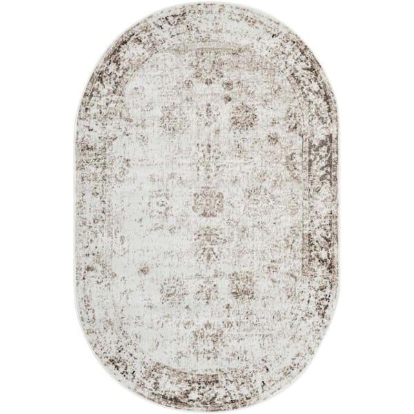 Unique Loom Sofia Casino Beige 5 ft. 3 in. x 8 ft. Area Rug