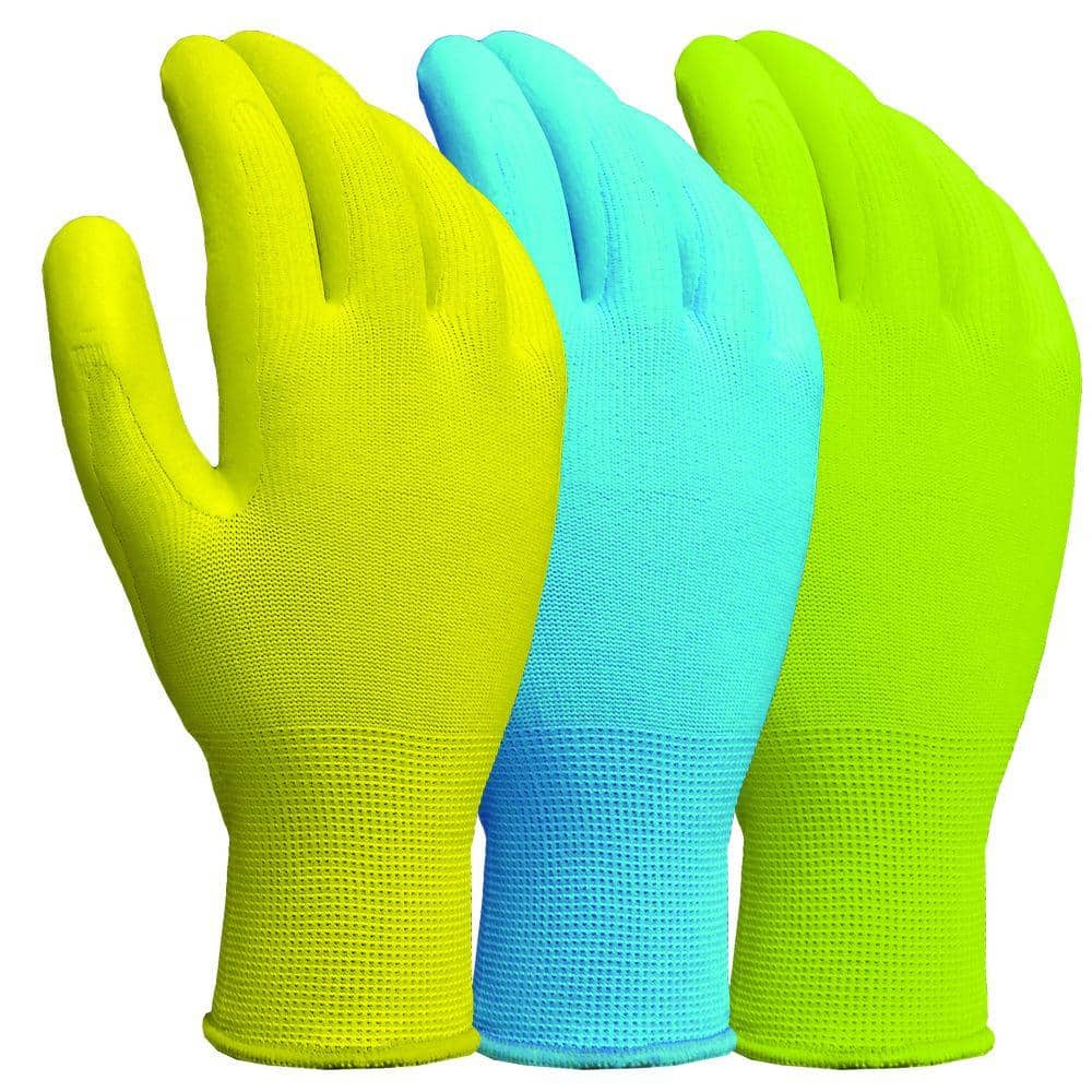 Digz Latex Coated Multiple Color Gloves (3Pack) 78400 The Home Depot