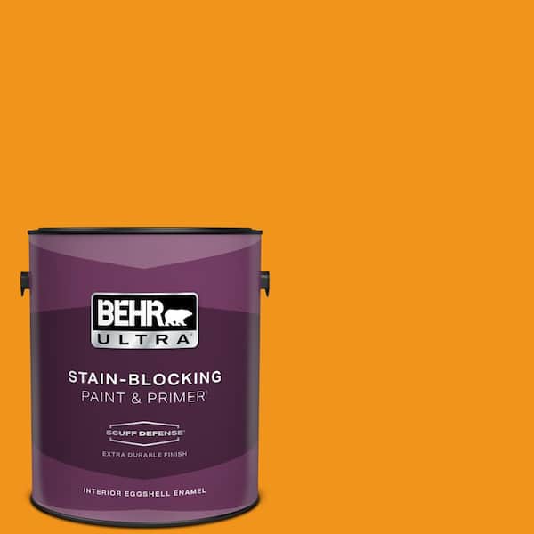 BEHR ULTRA 1 gal. #290B-7 Yam Extra Durable Eggshell Enamel Interior Paint & Primer