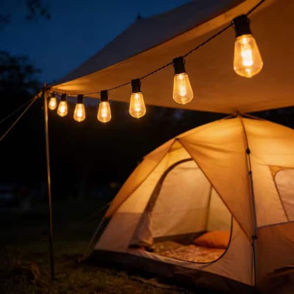 25 Shatterproof Bulbs 50 ft. Outdoor Plug-in Integrated LED Fairy String Light IP65 Weatherproof for Yard,Patio,Backyard