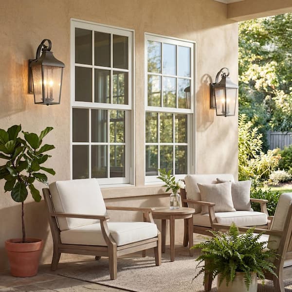 KICHLER Forestdale 18.5 in. 2-Light Olde Bronze Outdoor Hardwired