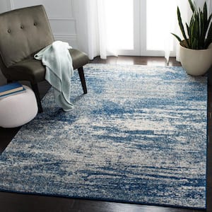 Evoke Doormat 3 ft. x 5 ft. Navy/Ivory Solid Area Rug