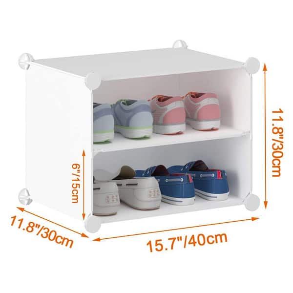 Acrylic Shoe Rack Floating Wall Mount Clear Shoe Display Shelves 6 Pack