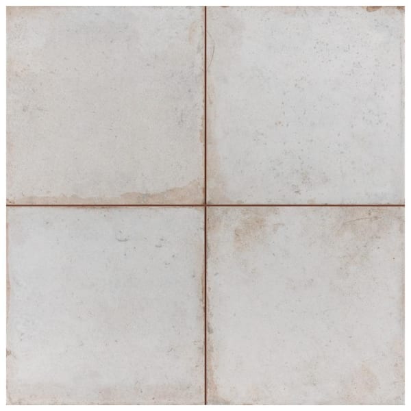 Merola Tile Kings Root Distressed White 9 in. x 9 in