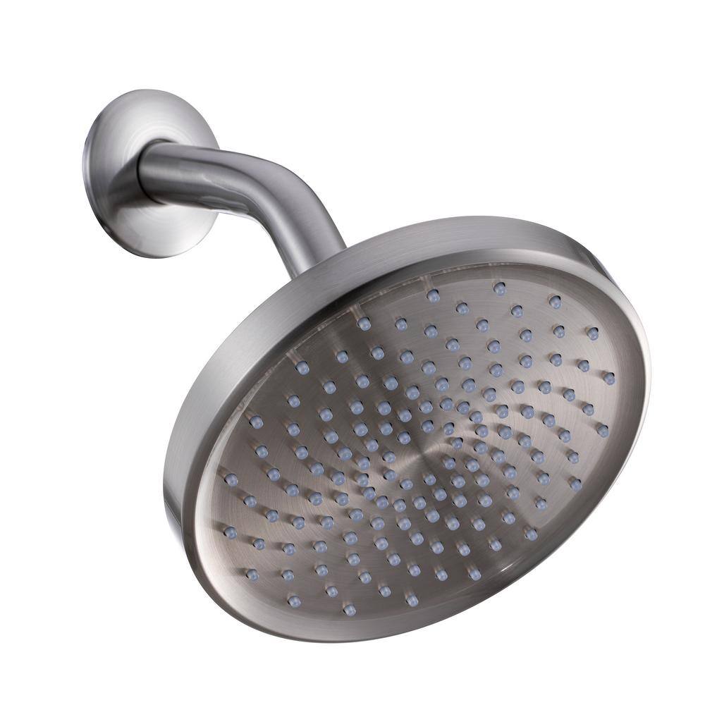 1-Spray Pattern 6 in. Wall Mount Fixed Shower Head with 2.5 GPM and Shower 