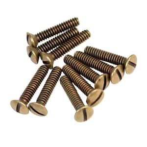3/4 in. Wall Plate Screws, Aged Bronze (10-Pack)