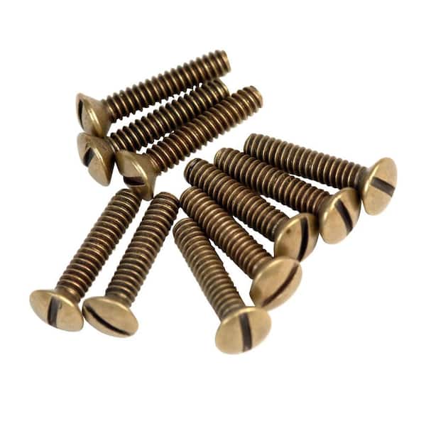 AMERELLE 3/4 in. Wall Plate Screws, Aged Bronze (10-Pack)