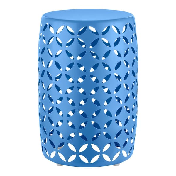 SAIL BLUE METAL OUTDOOR PATIO SIDE TABLE