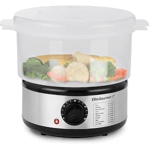 2 Quart Elcteric Food Vegetable Steamer with BPA-Free Steamer Tray, Auto Shut-off 60-min Timer