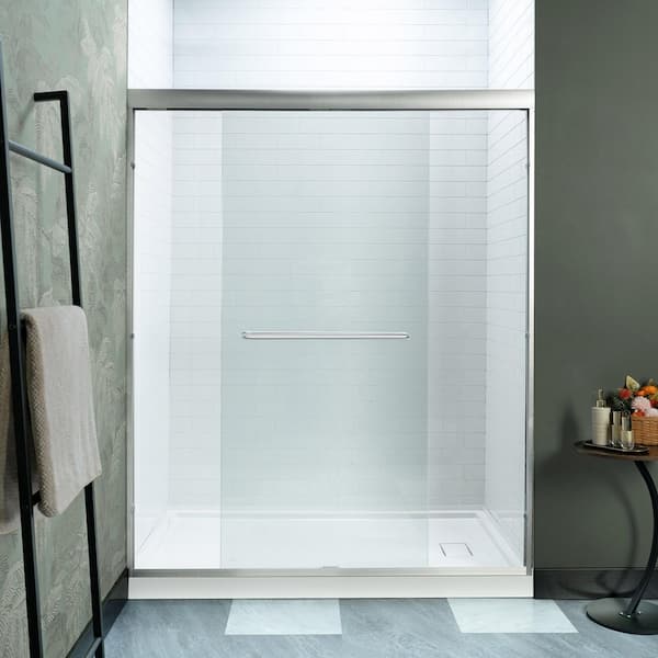 WOODBRIDGE 56-60 in. W x 72 in. H Double Sliding Framed Shower